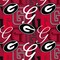 Sykel Enterprises-University of Georgia Cotton Quilting Fabric-Georgia Bulldogs Letters Cotton Fabric Sold by the Yard